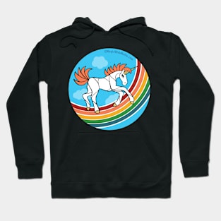 Rainbow Unicorn v1 — Dancing Uniquorn Illustration series Hoodie